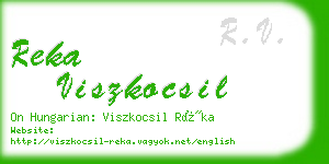 reka viszkocsil business card